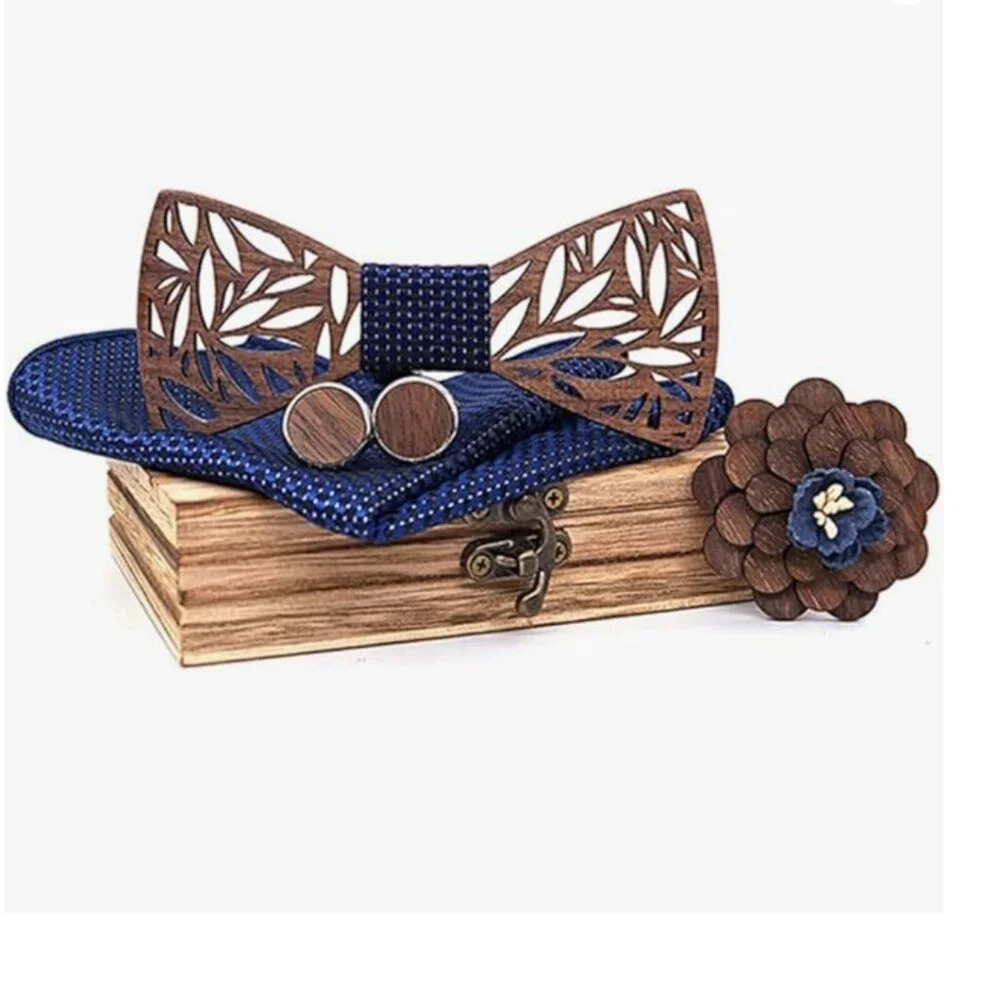 Wooden Men's Bow Tie